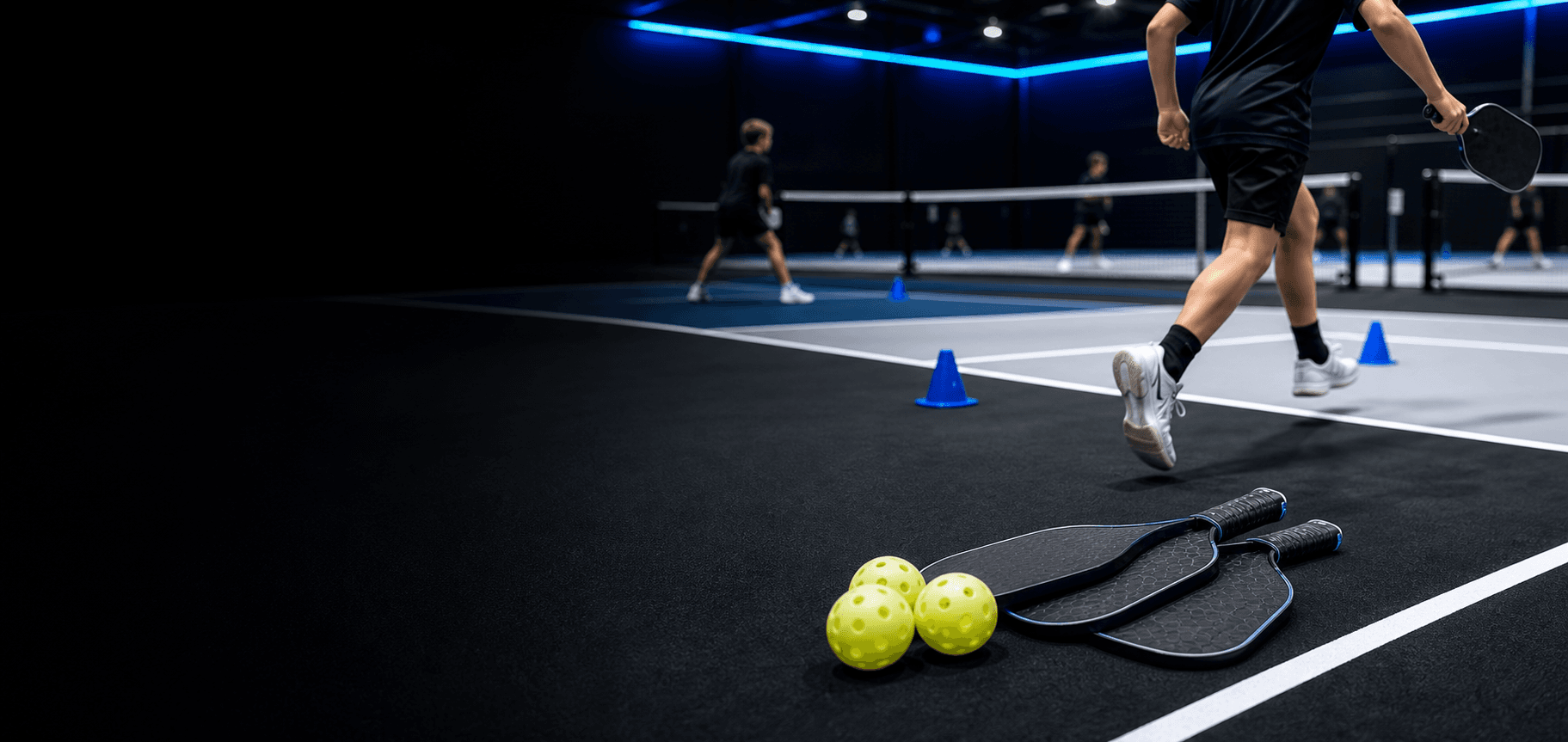 Youth pickleball training on a premium Court Zero-style court